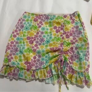 Sugar Thrillz Floral Mini Skirt - Multicolor Delight